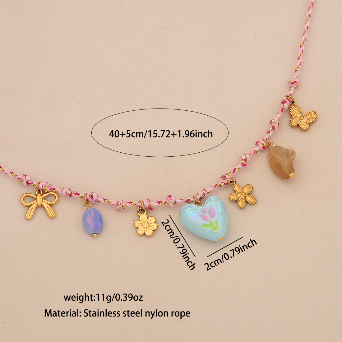Bohemian Woven Starfish And Conch Beach Necklace