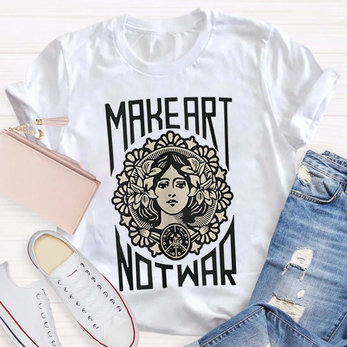 Make Art Not War Teacher Shirt