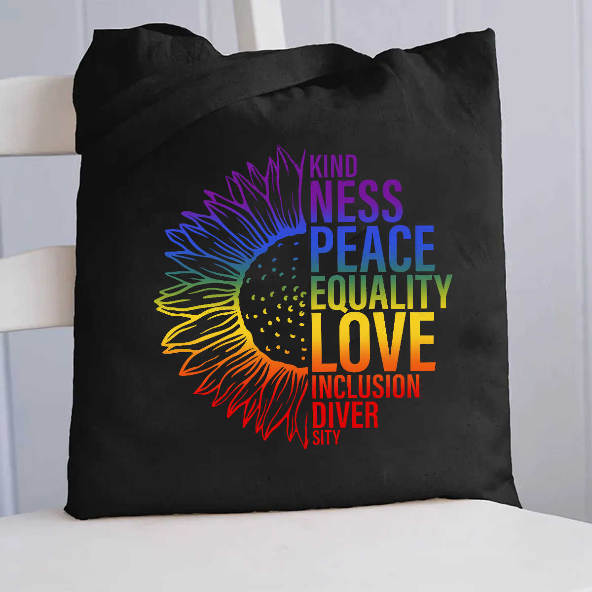 Kindness Peace Equality Love Canvas Tote Bag