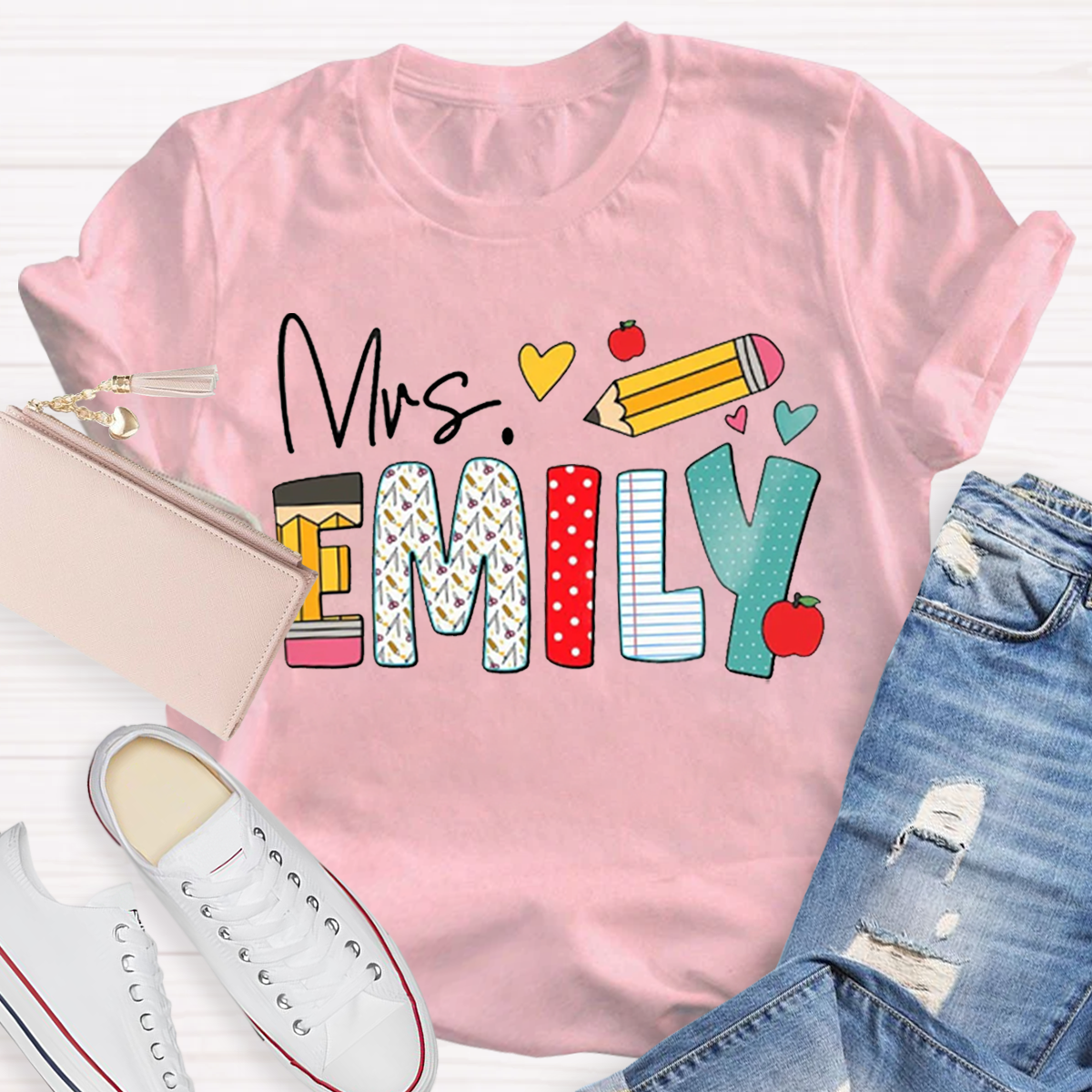 Personalized Name Art Pencil T-Shirt