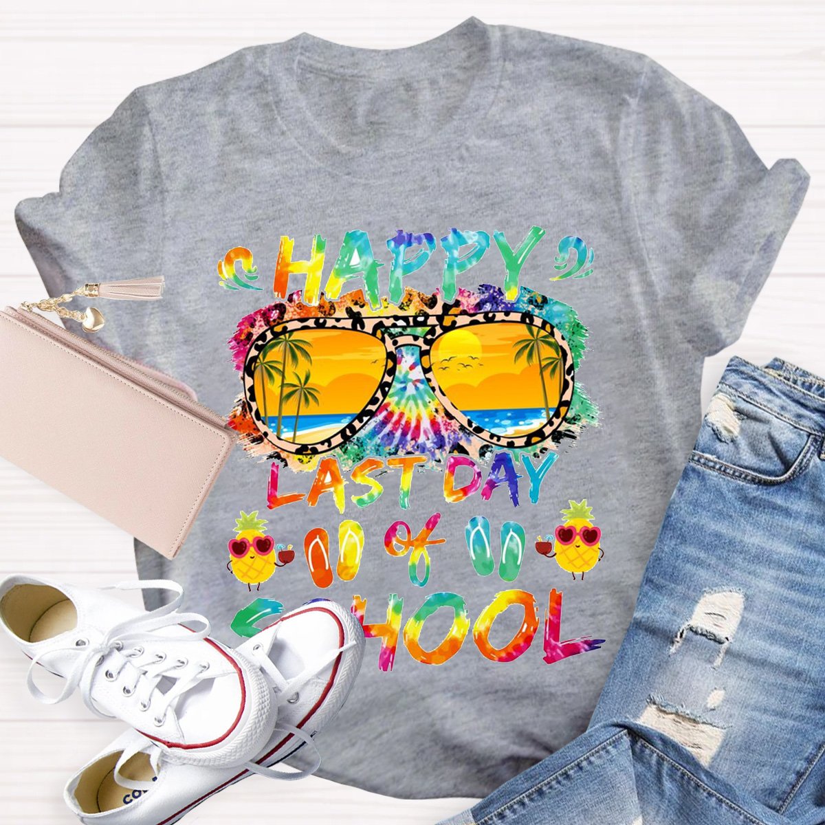 Happy Last Day Of School Teacher Graphic Shirt