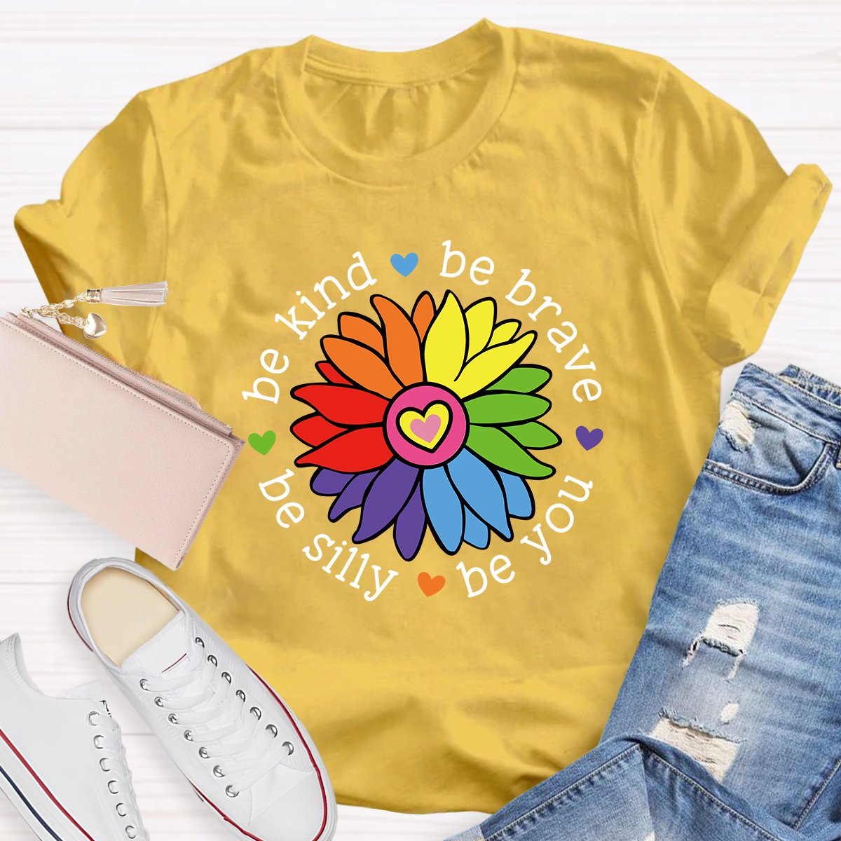 Be Kind Be Brave Be Silly Be You Teacher T-shirt