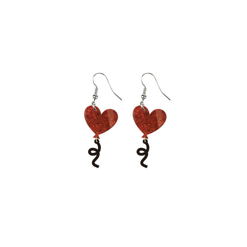 Devil Heart Bear Envelope Balloon Goblin Earrings