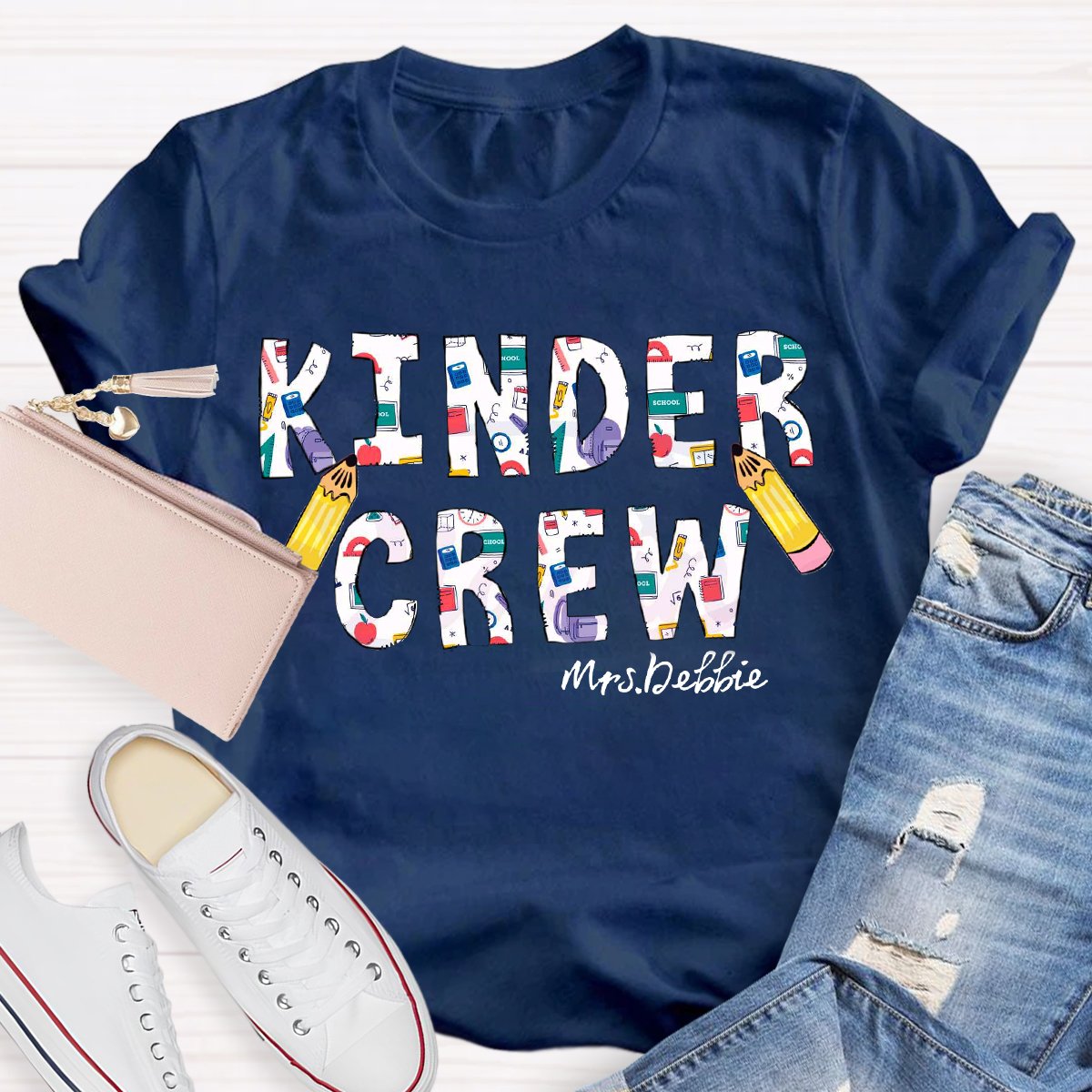 Personalized Name Kindergarten Crew T-Shirt