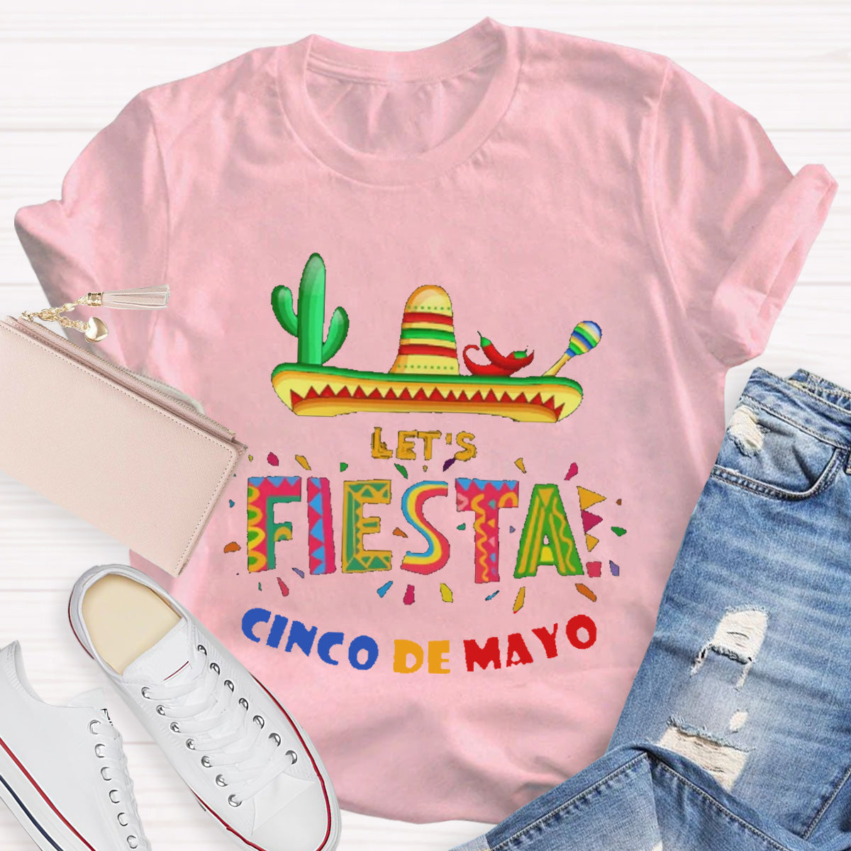 Let's Fiesta Cinco De Mayo Teacher T-Shirt