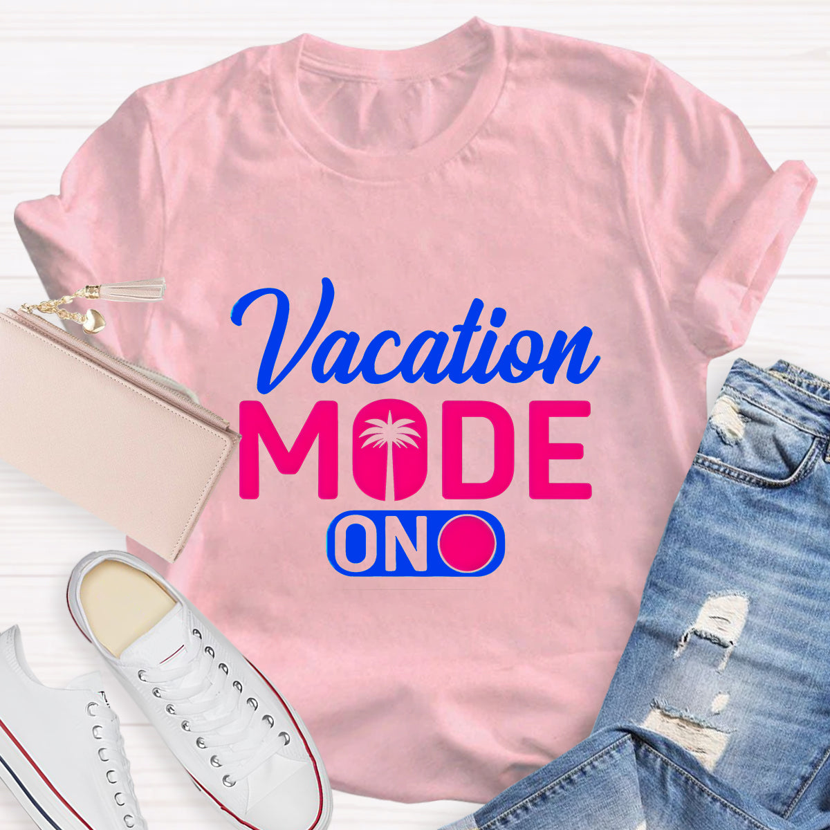 Vacation Mode On Teacher T-Shirt