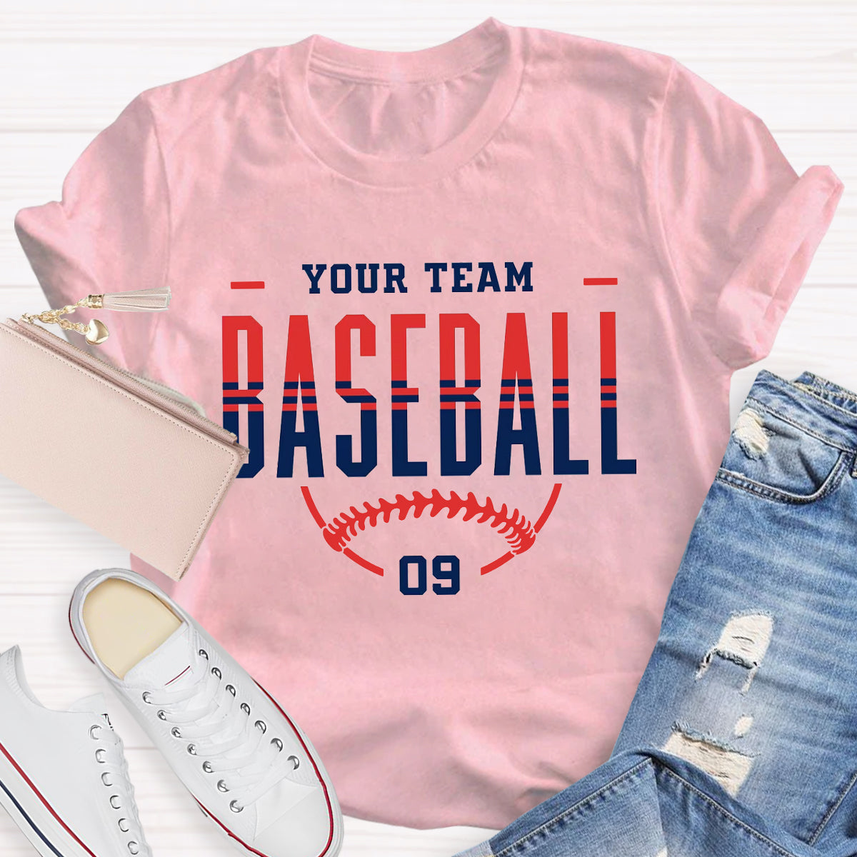 Personalized Team Name And Number Teacher T-Shirt