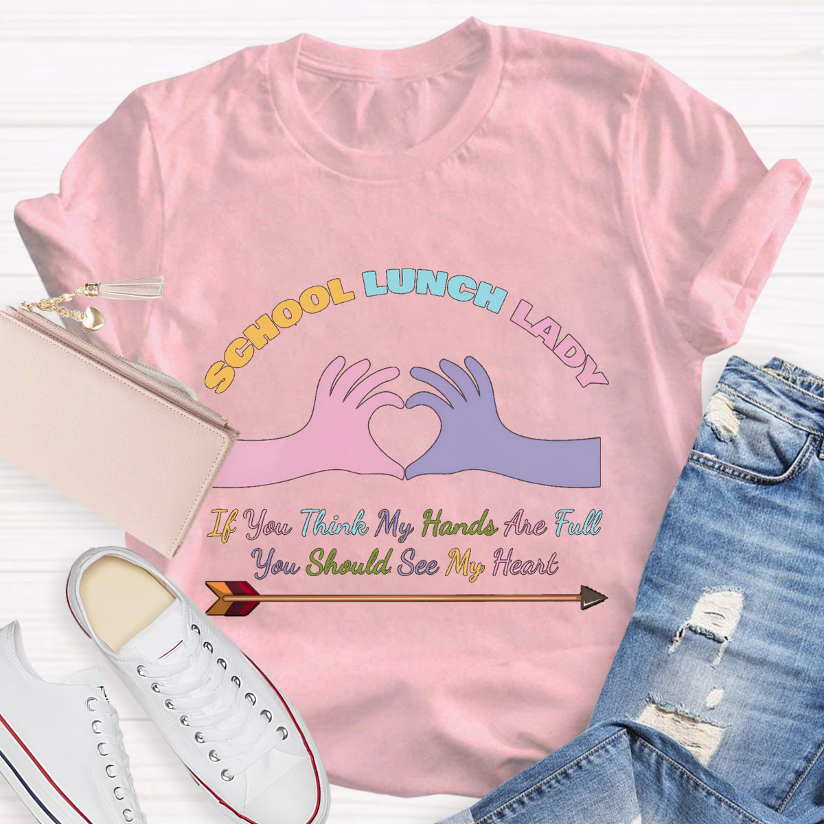 School Lunch Lady You Should See My Heart Teacher T-Shirt