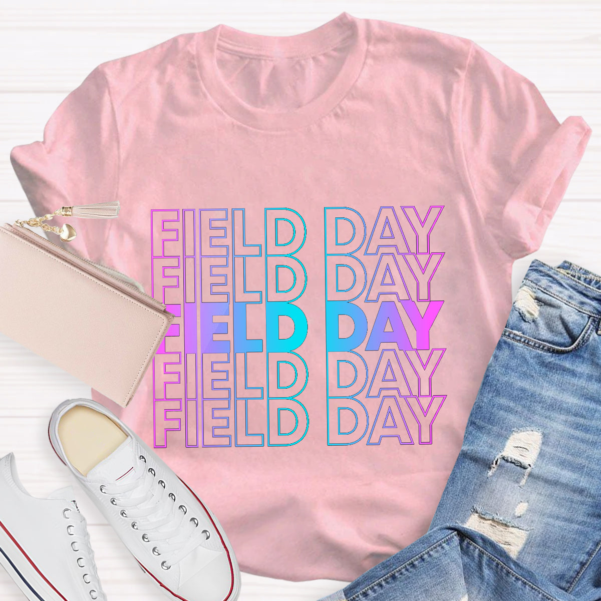 Field Day Blue Teacher T-Shirt