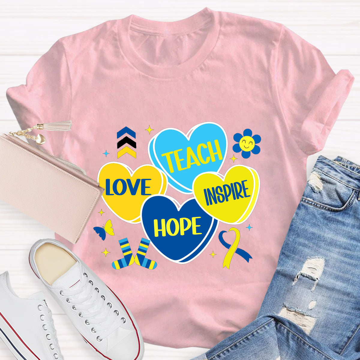 World Down Syndrome Day Teach Love T-Shirt