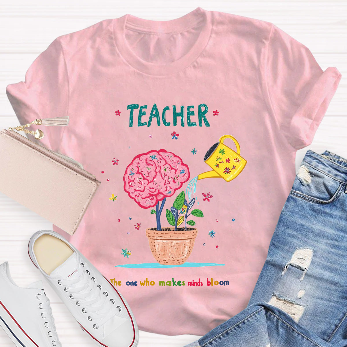 Teacher The One Who Makes Mind Bloom T-Shirt