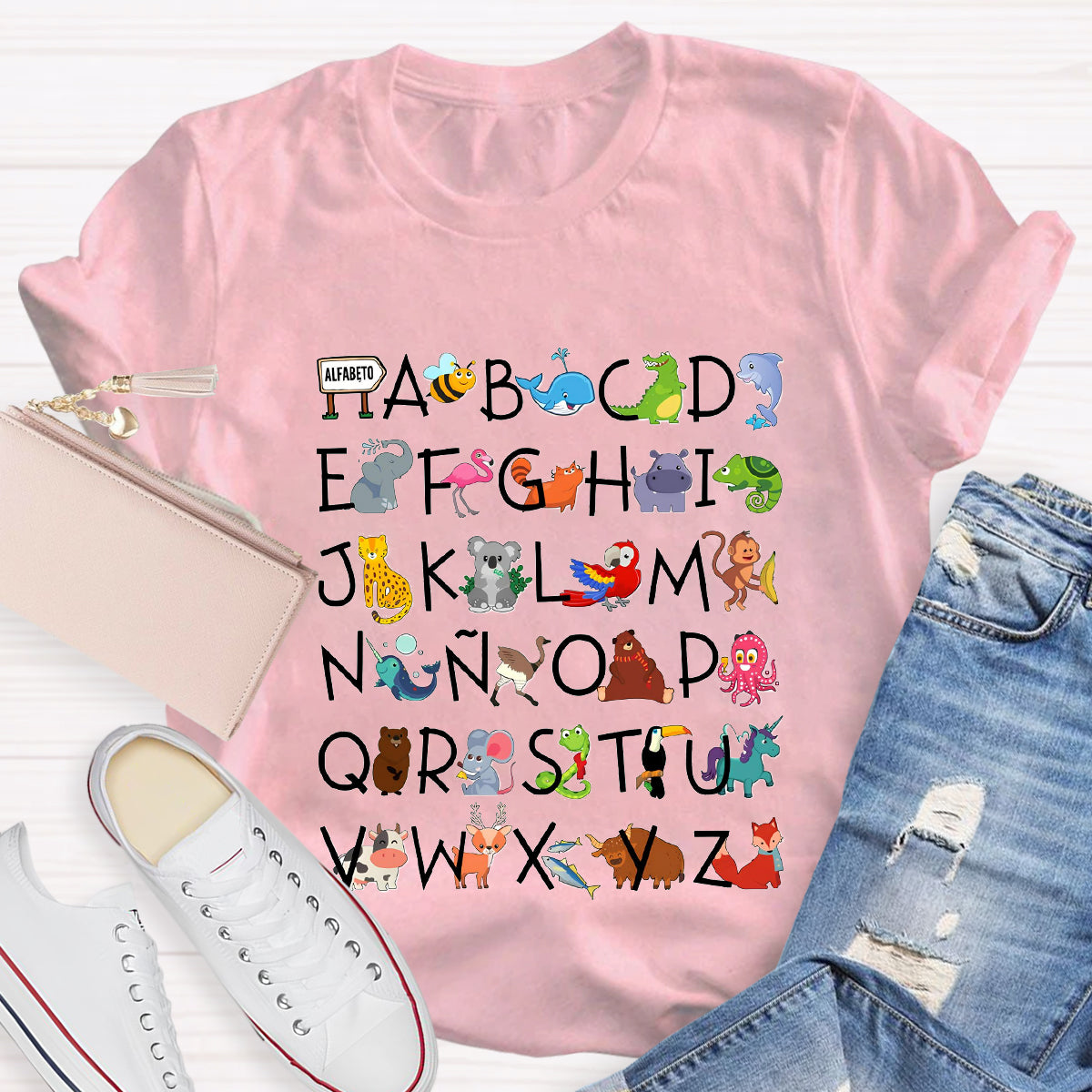 Animal Insect Alphabet T-Shirt