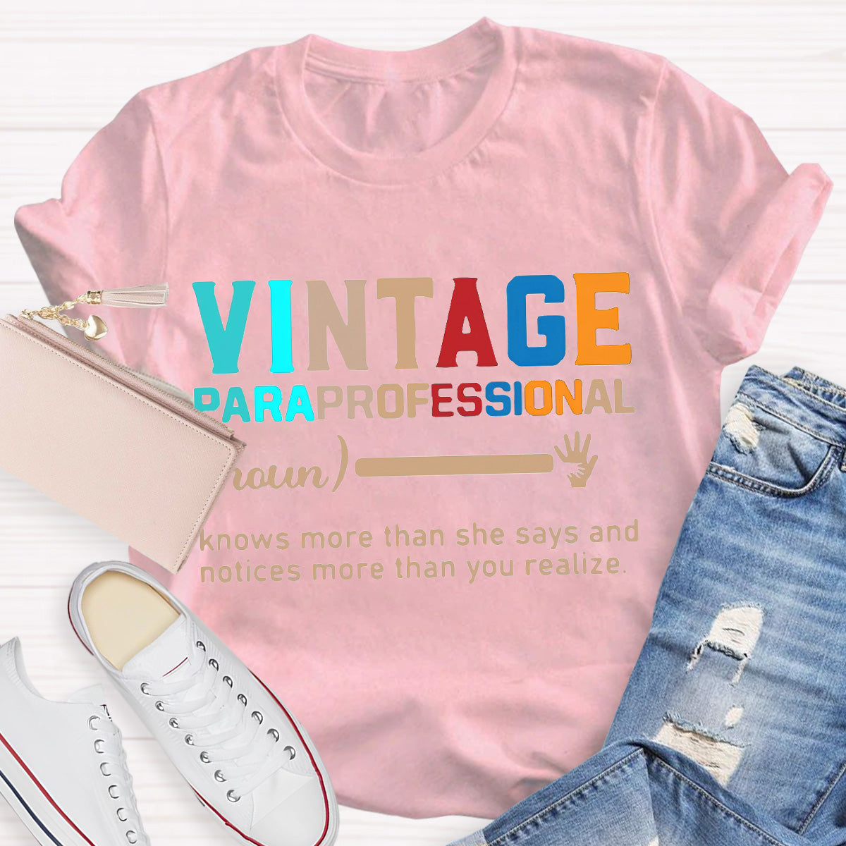Vintage Paraprofessional Teacher T-Shirt