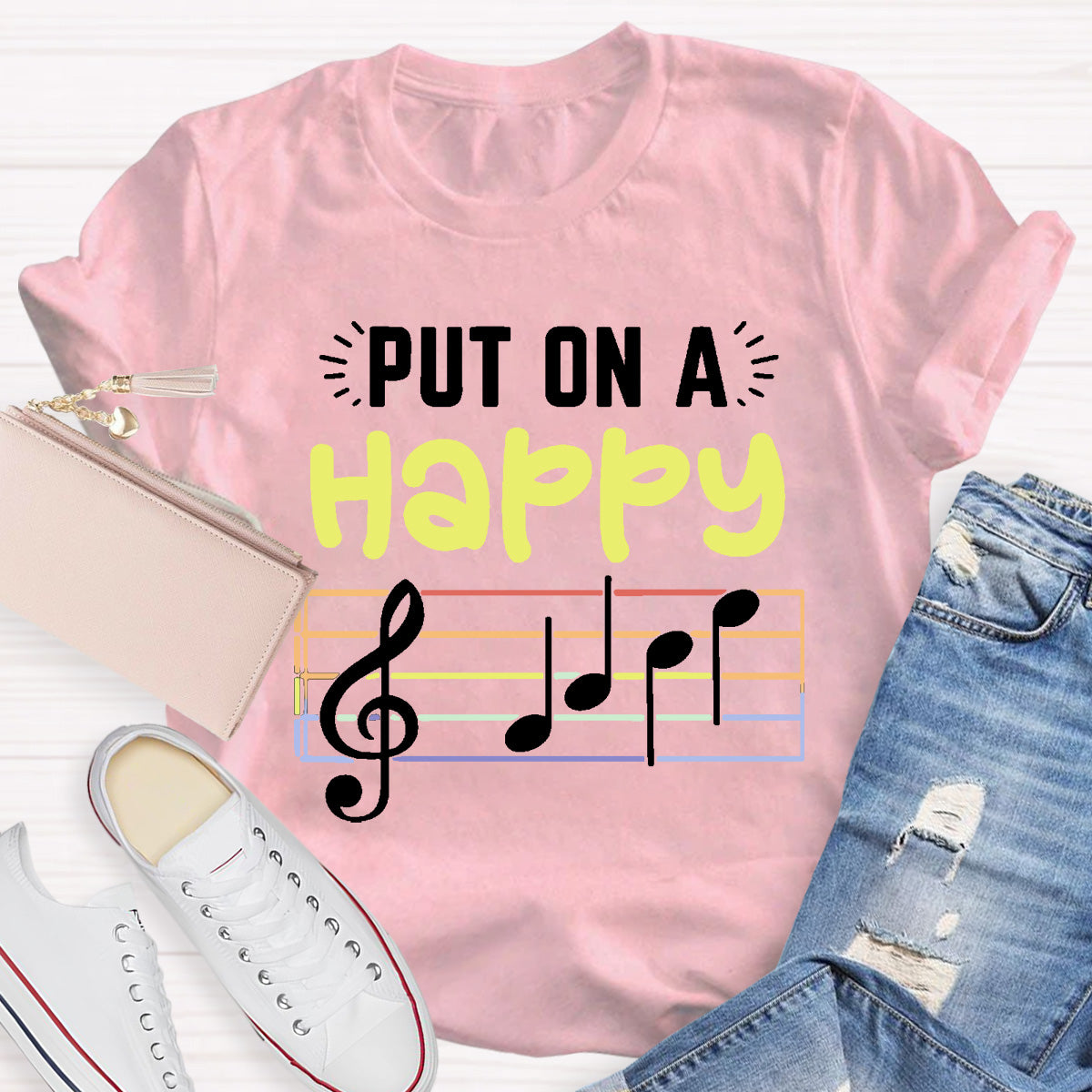 Put On A Happy Music Teacher T-Shirt