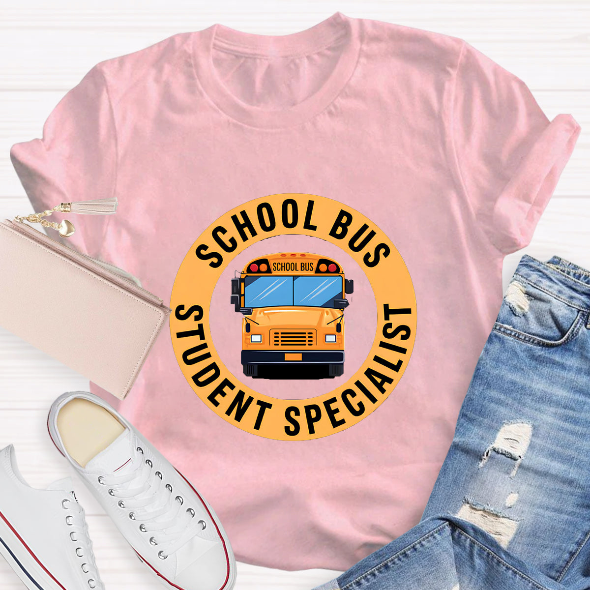 School Bus Student Specialist Teacher T-Shirt