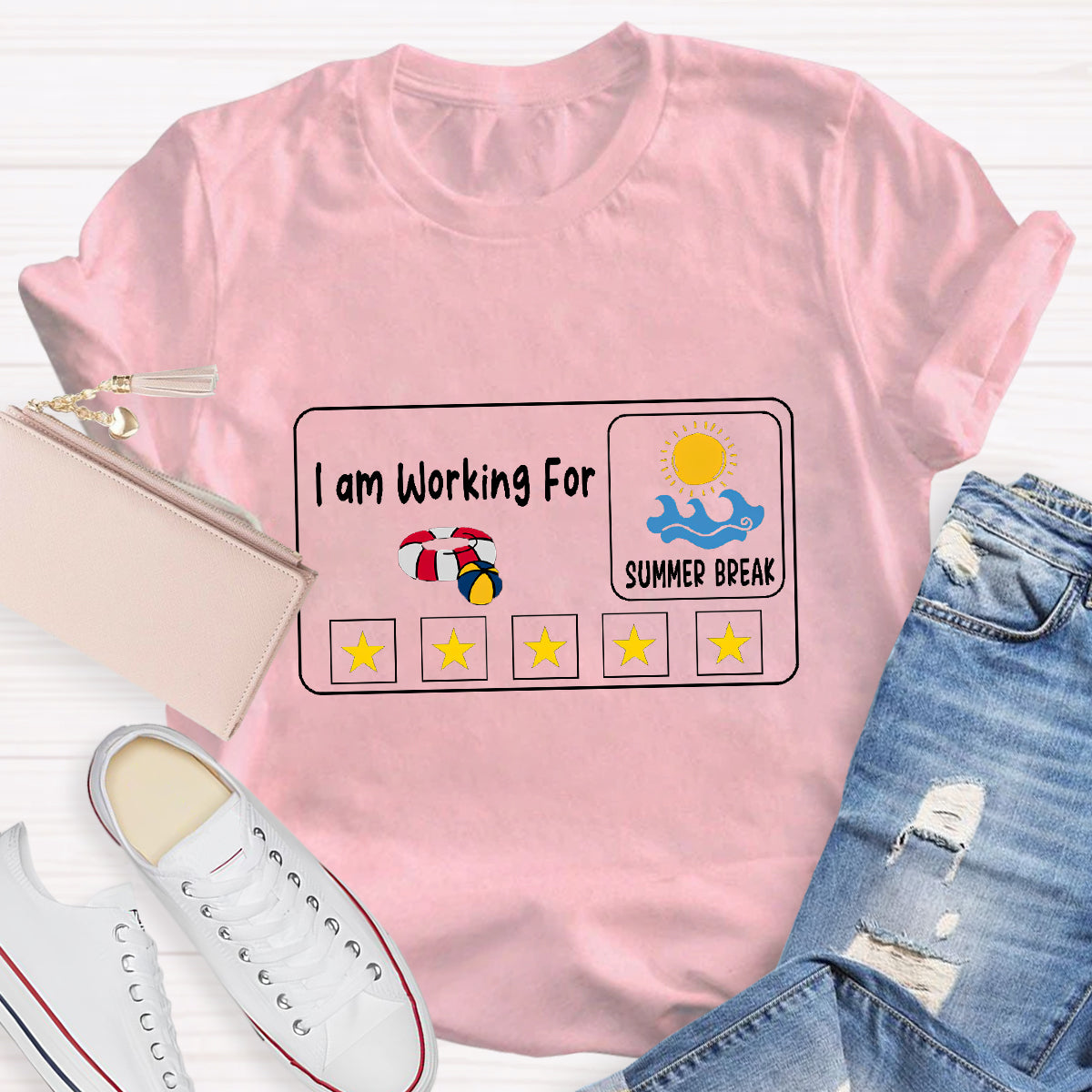 I am Working For Summer Break Teacher T-Shirt
