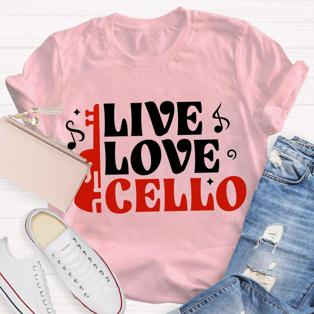 Live Love Cello Teacher T-Shirt