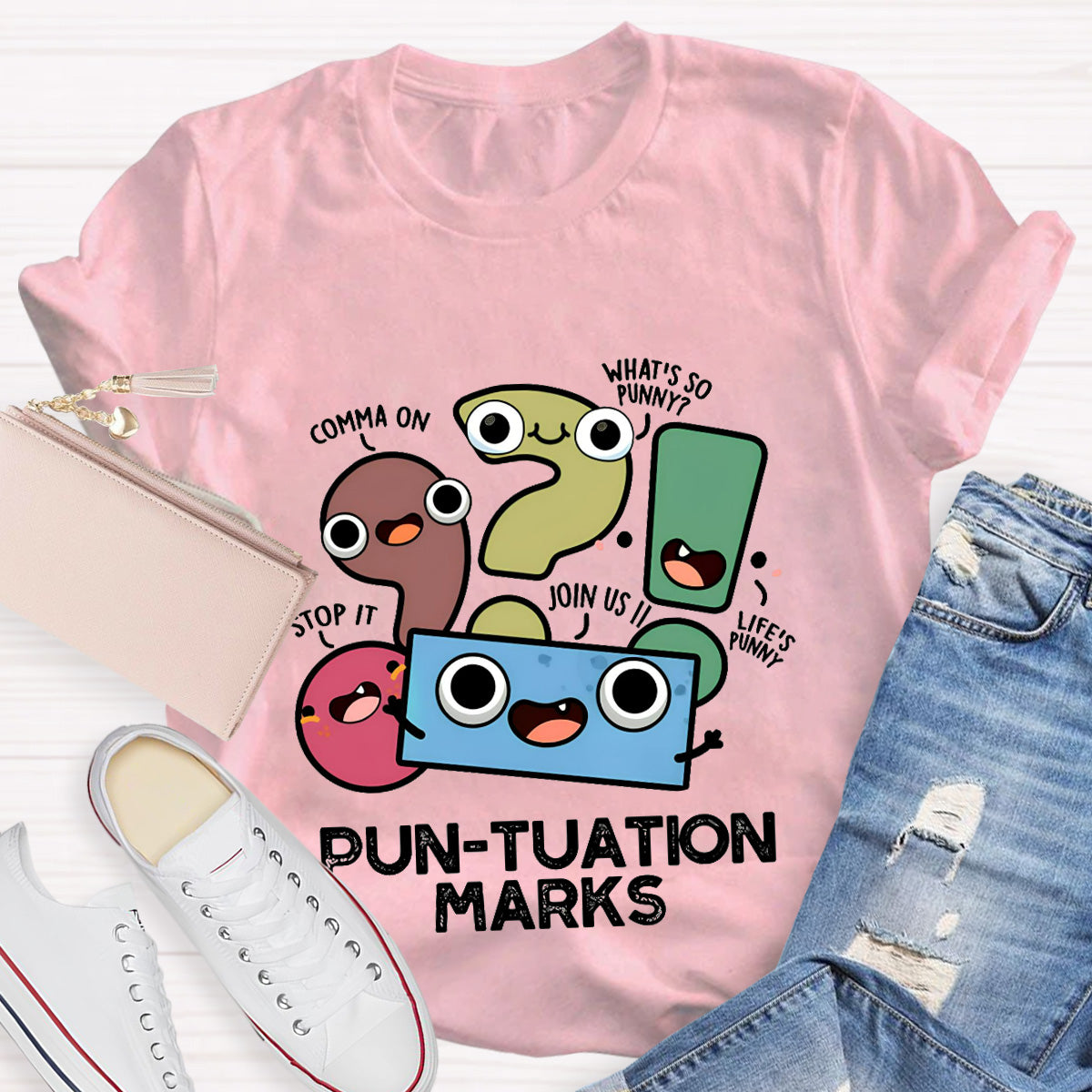Pun-tuation Marks Teacher T-Shirt
