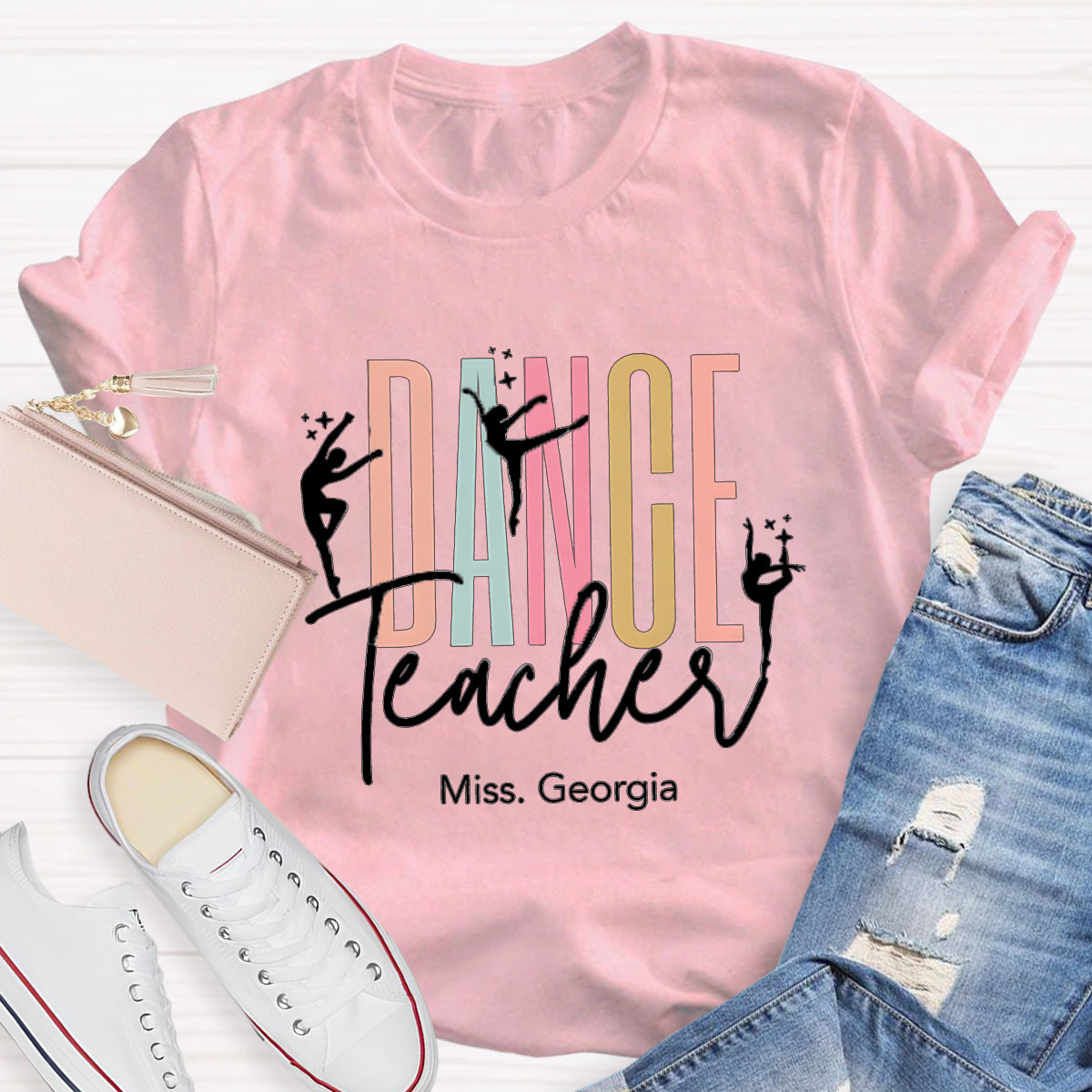 Personalized Name Dance Teacher T-Shirt