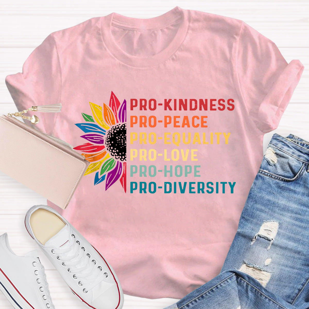Pro Kindness Pro Hope Teacher T-Shirt