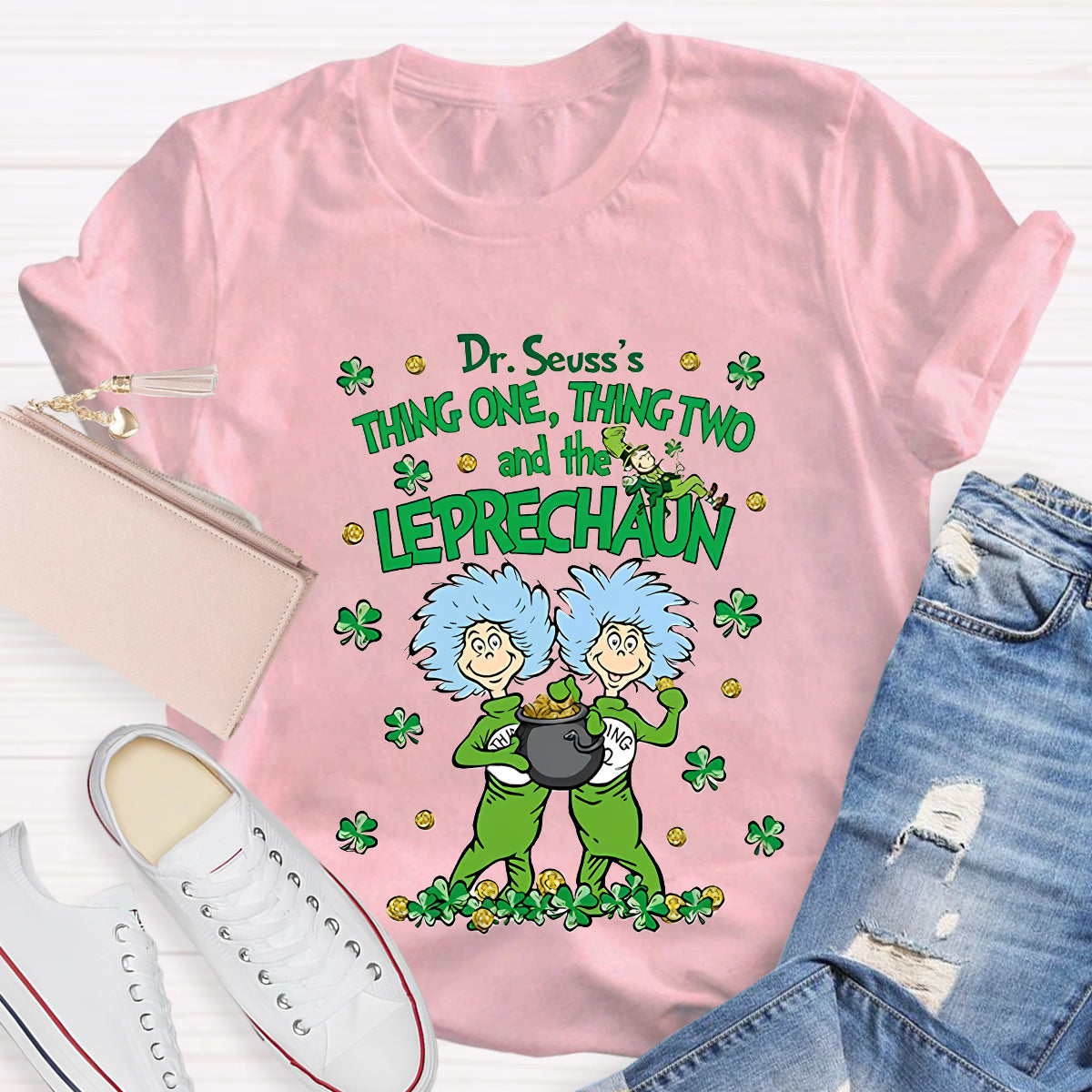 Thing One Thing Two And The Leprechaun Teacher T-Shirt
