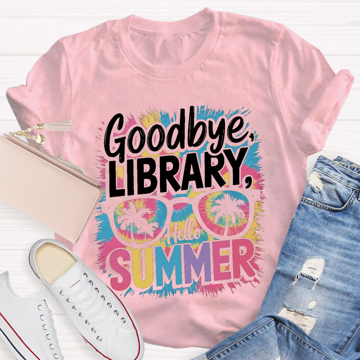 Goodbye Library Hello Summer Teacher T-Shirt