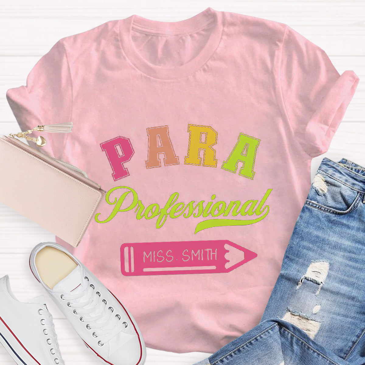 Personalized Name Para Professional  Teacher T-Shirt