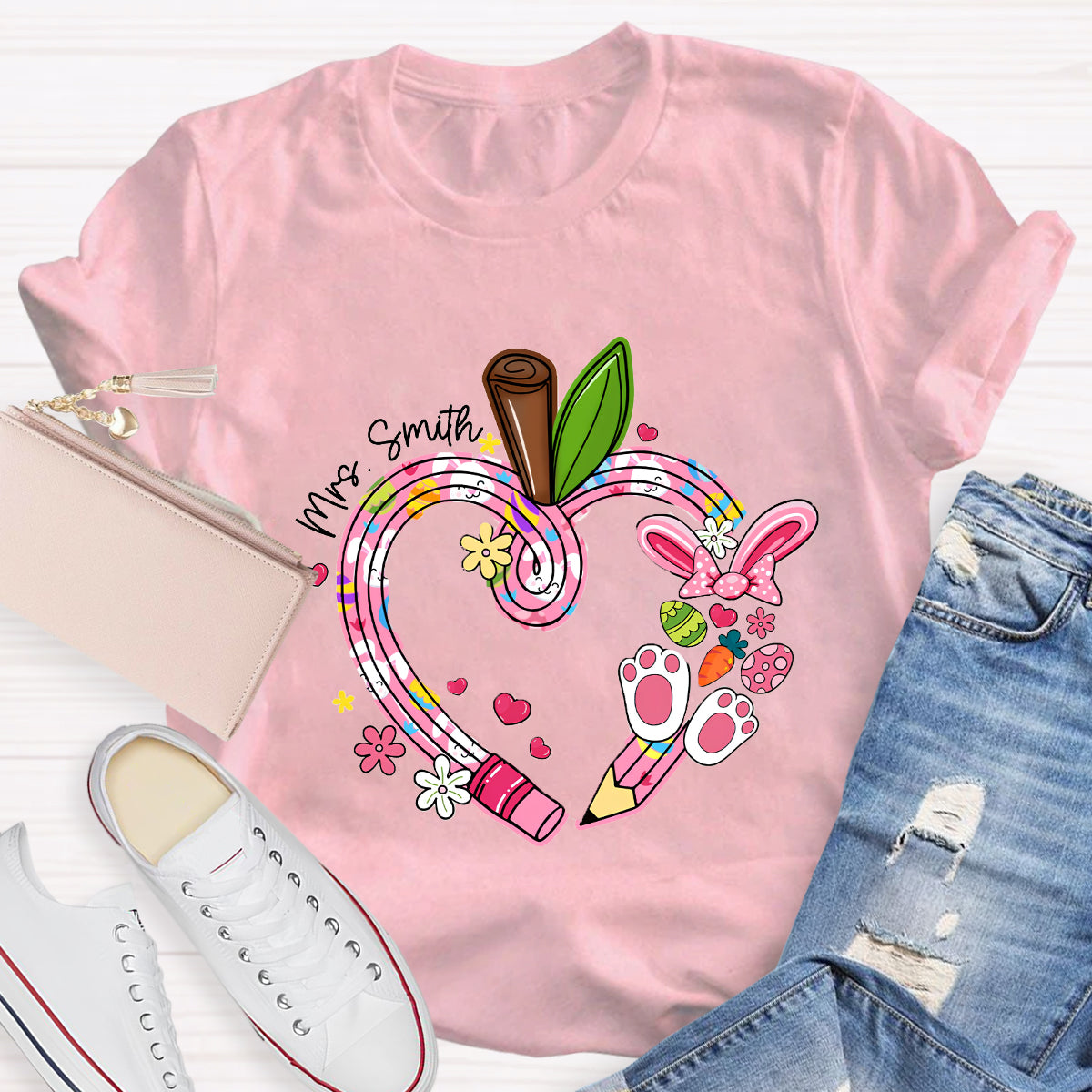 Personalized Name Easter Bunny T-Shirt