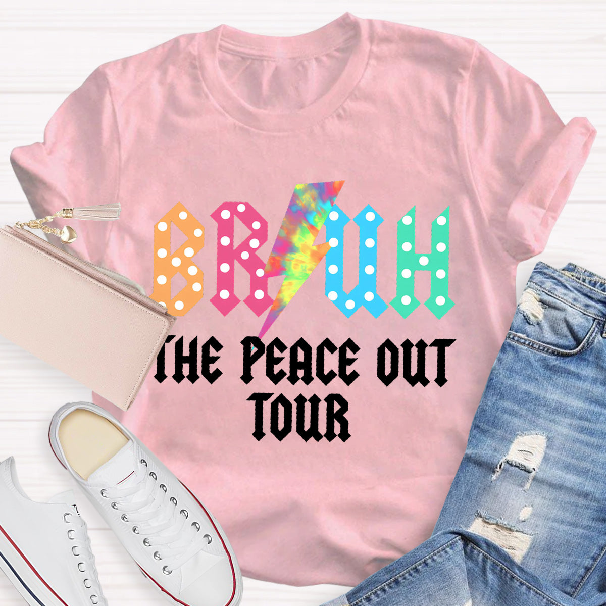 Bruh The Peace Out Tour Teacher T-Shirt