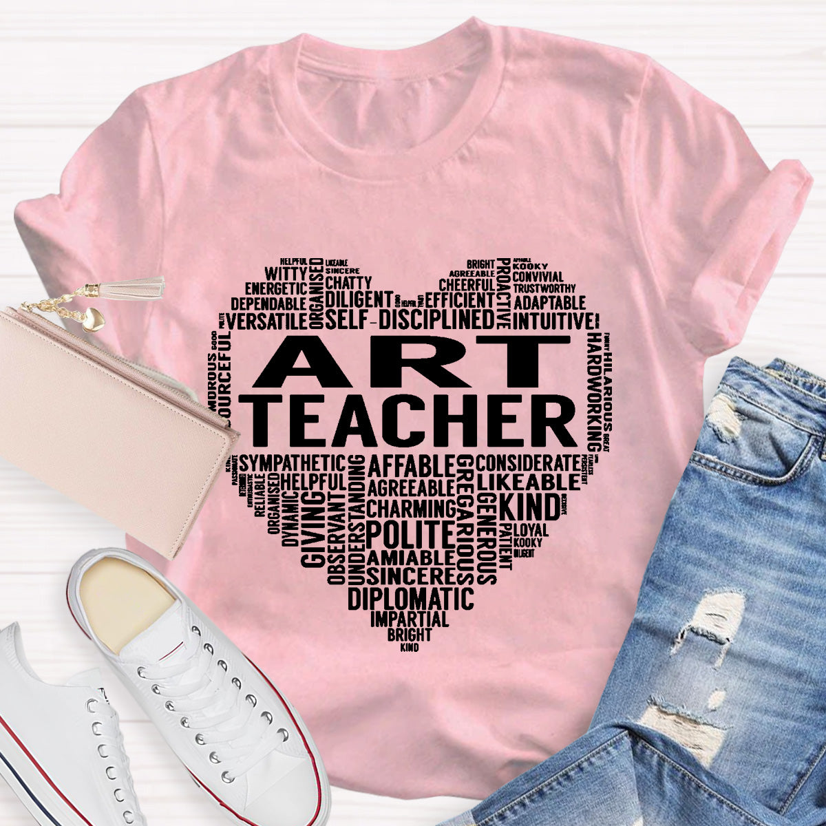 Art Teacher Defination Heart T-Shirt