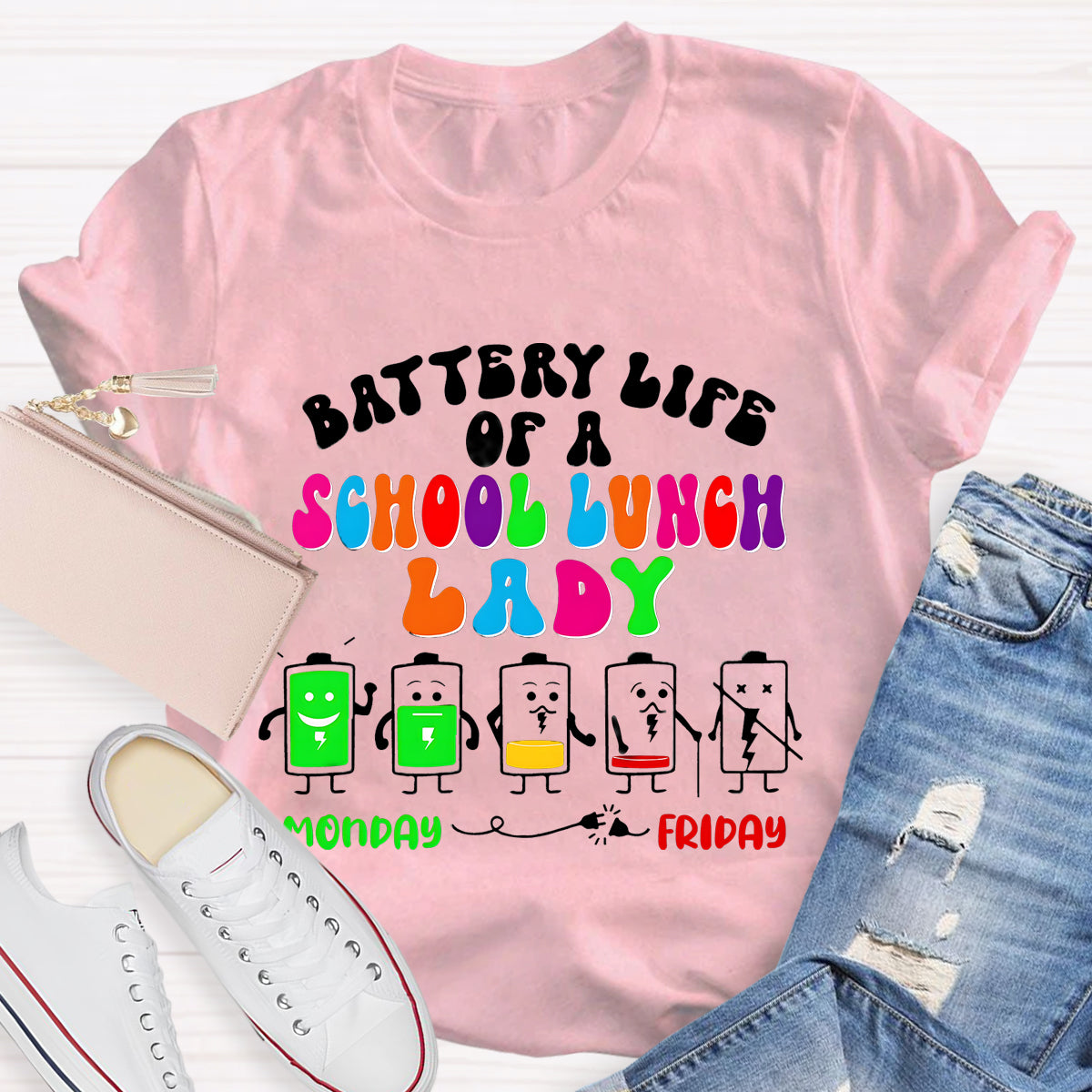 School Lunch Lady Monday To Friday T-Shirt