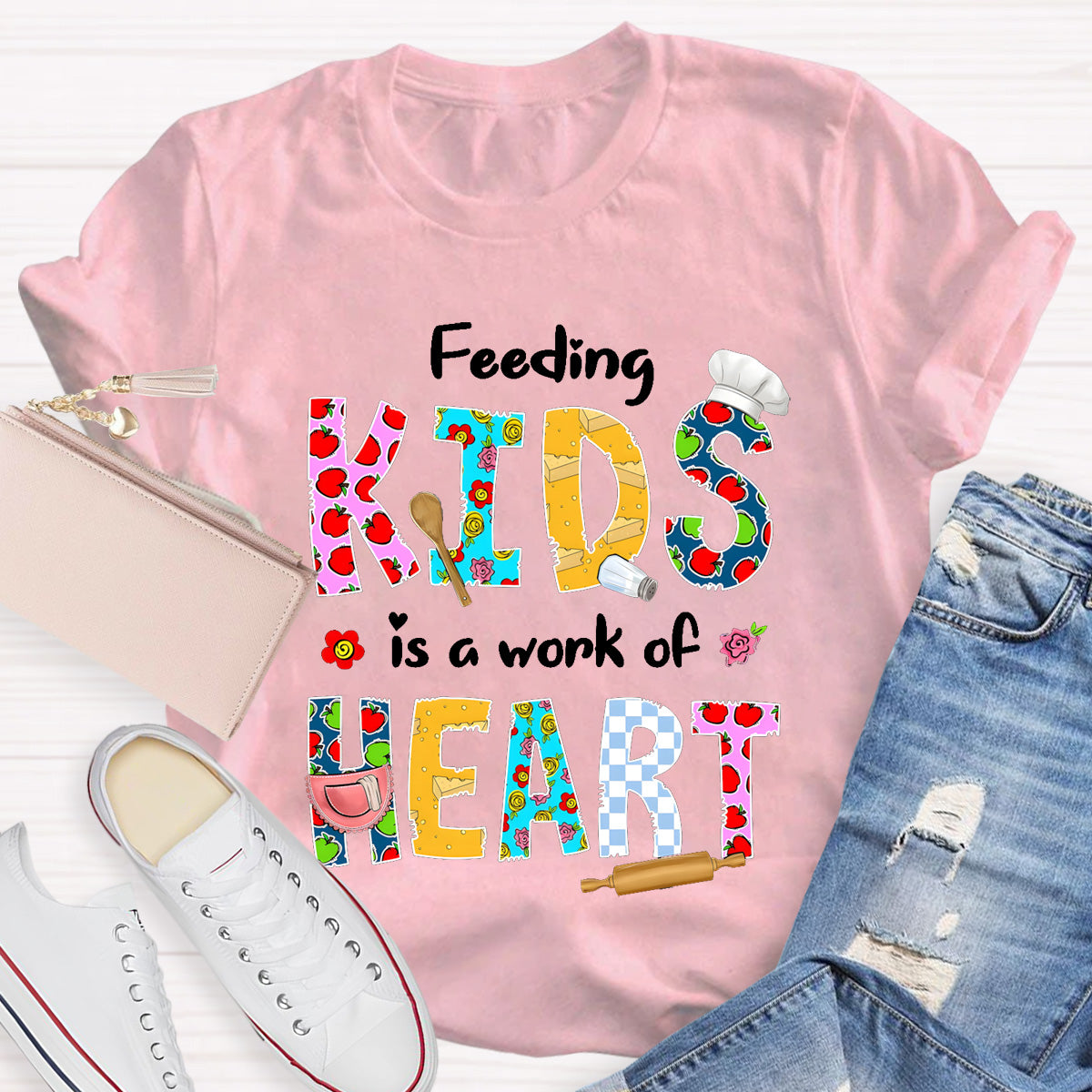 Feeding Kids Is A Work of Heart T-Shirt