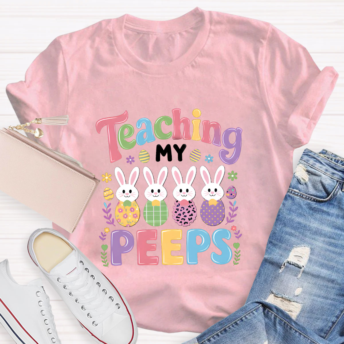 Teaching My Peeps Teacher T-Shirt