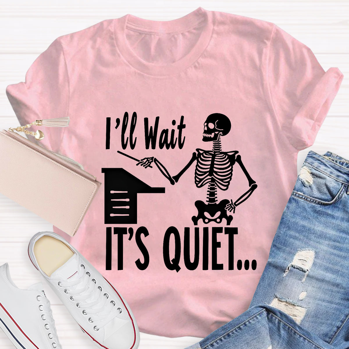 I'll Wait Until It's Quiet Funny Music Teacher T-Shirt