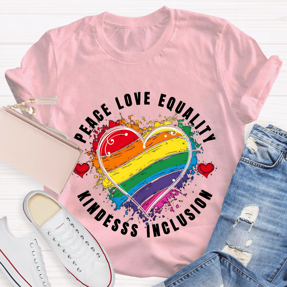 Peace Love Kindness Teacher T-Shirt