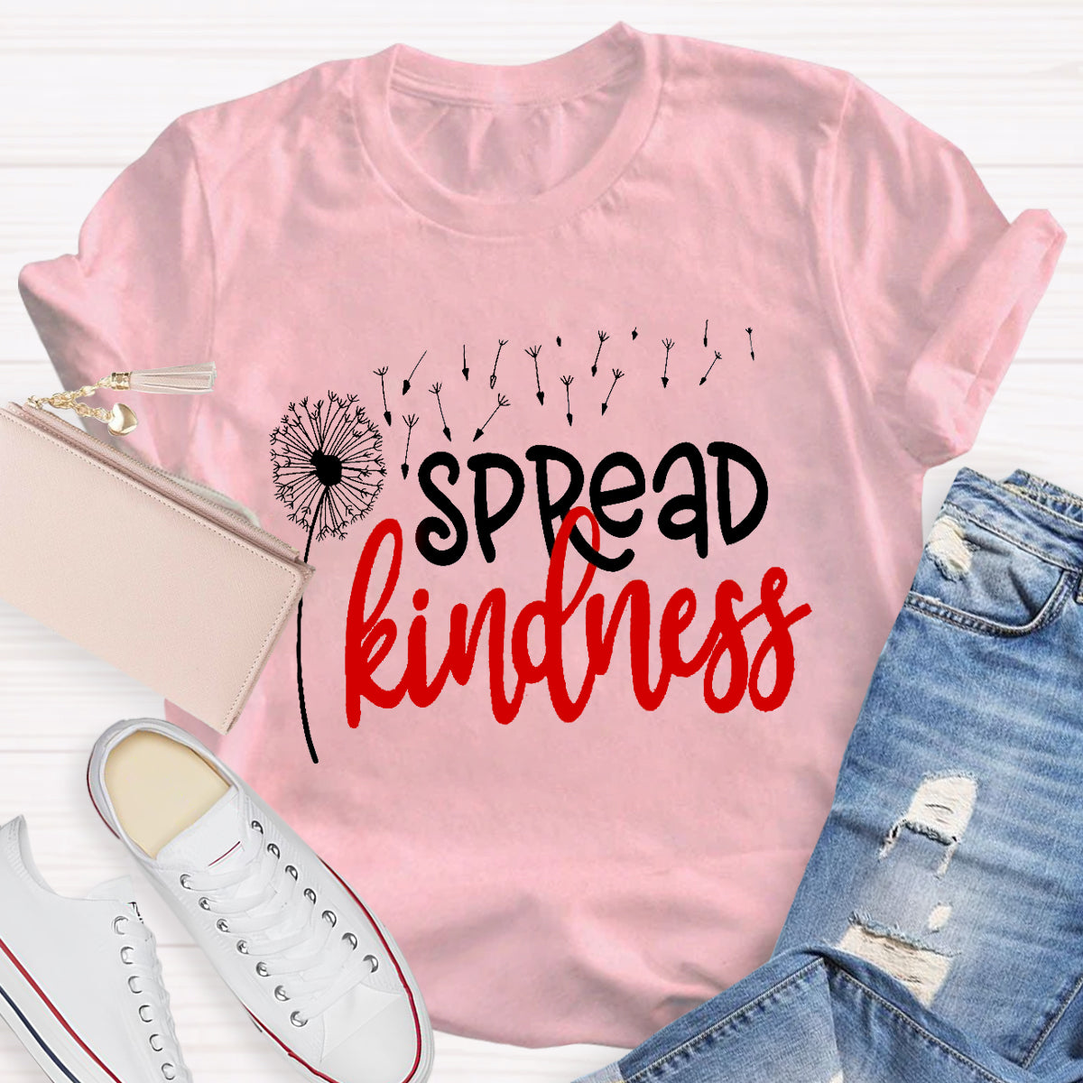 Spread Kindness Dandelion Teacher T-Shirt