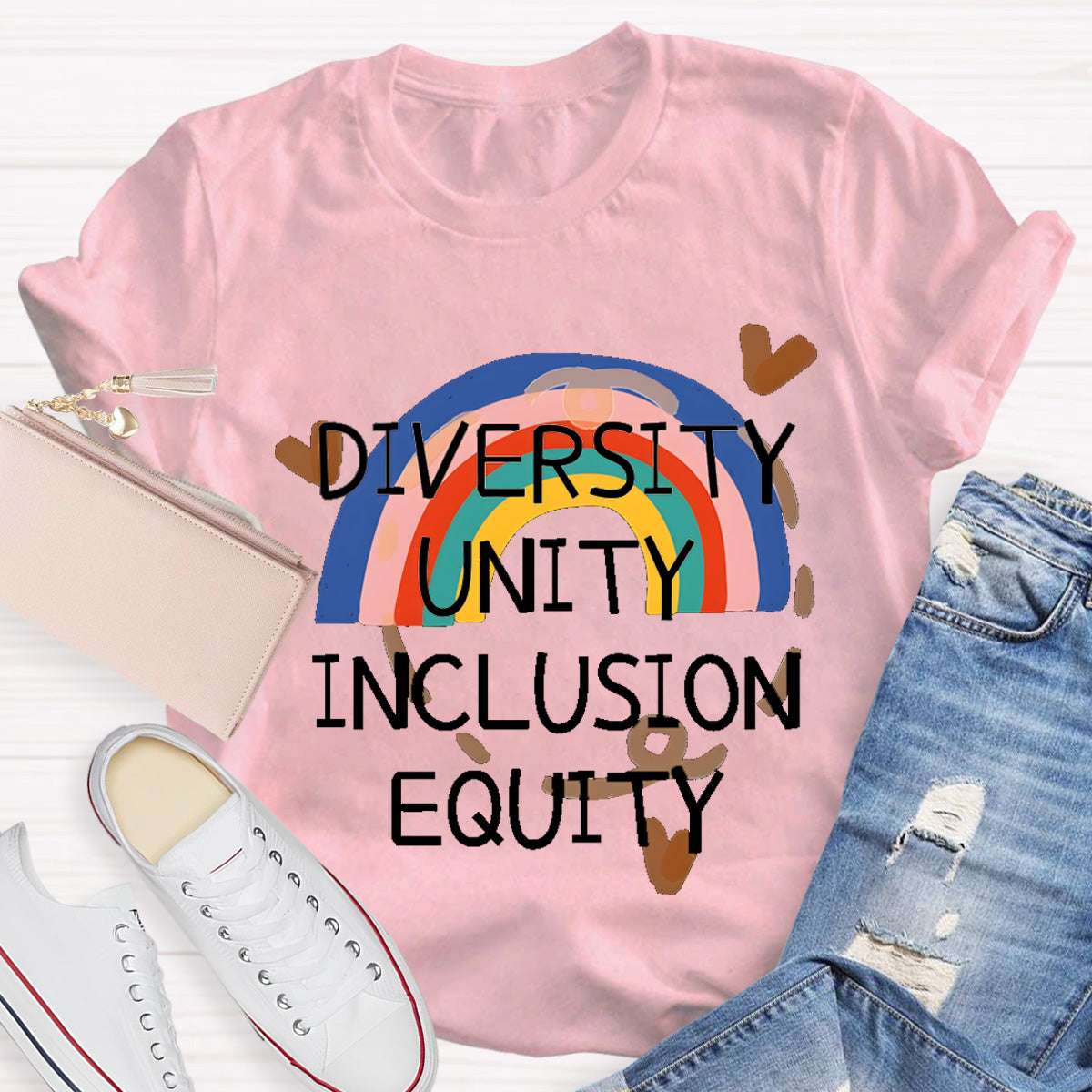 Diversity Unity Inclusion Equity Rainbow T-Shirt
