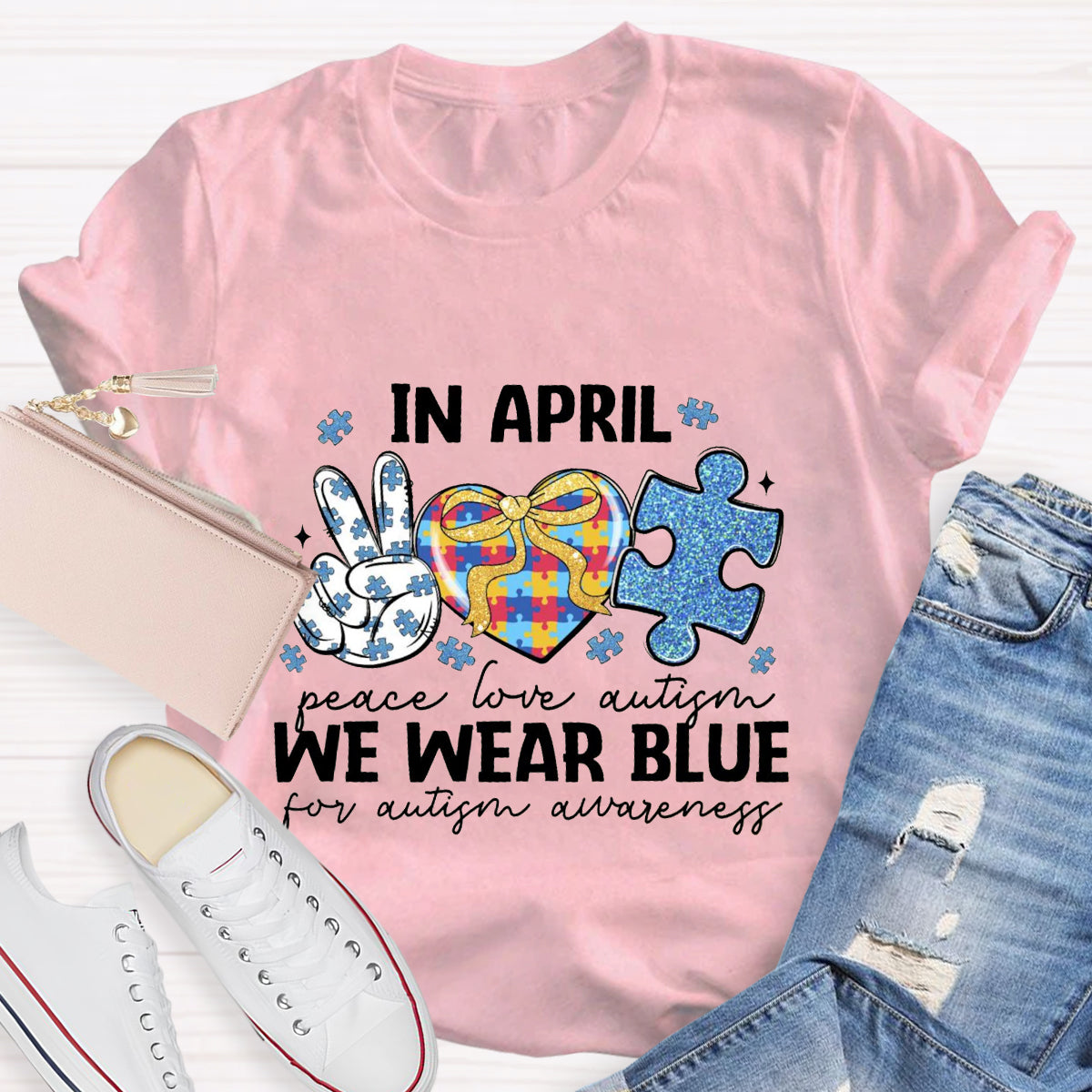 We Wear Blue Teacher T-Shirt