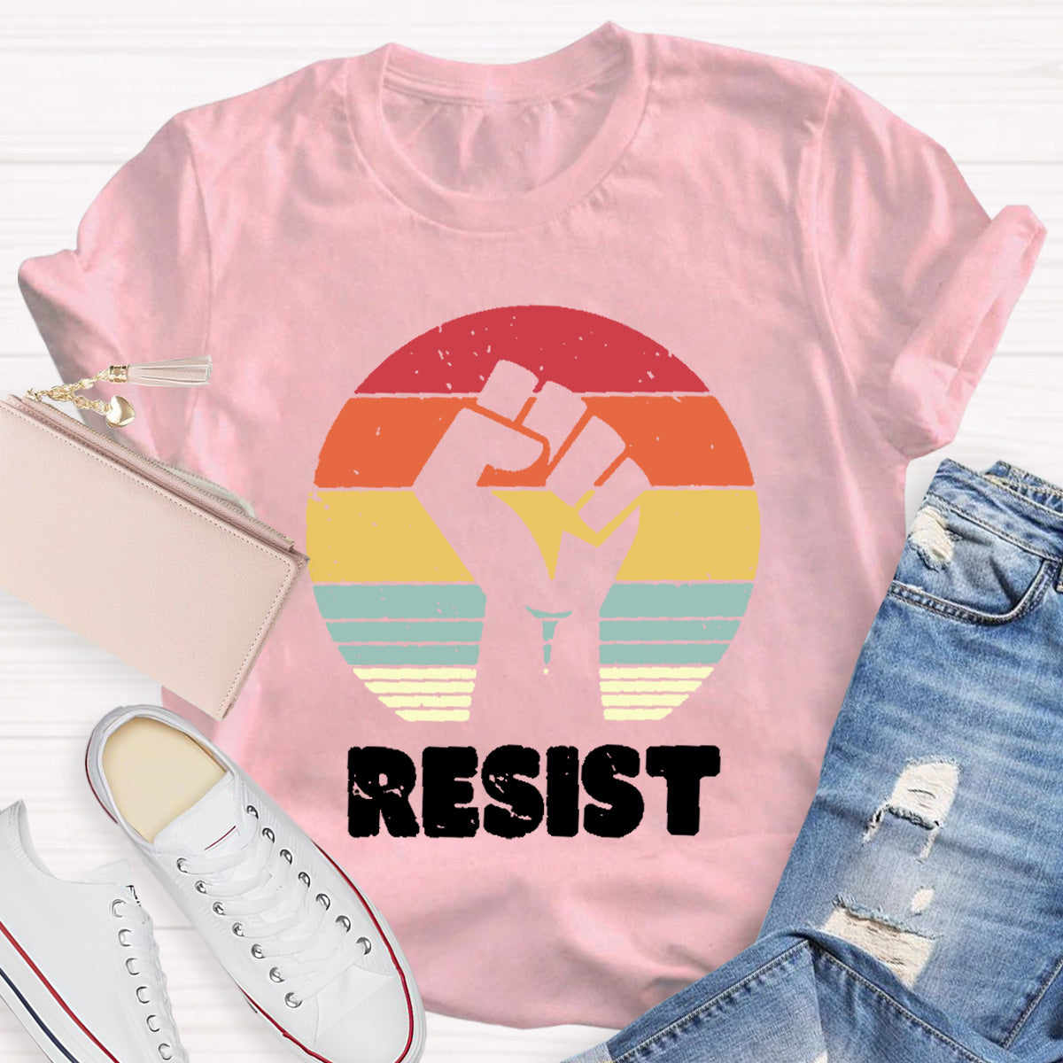 Resist Fist Teacher T-Shirt
