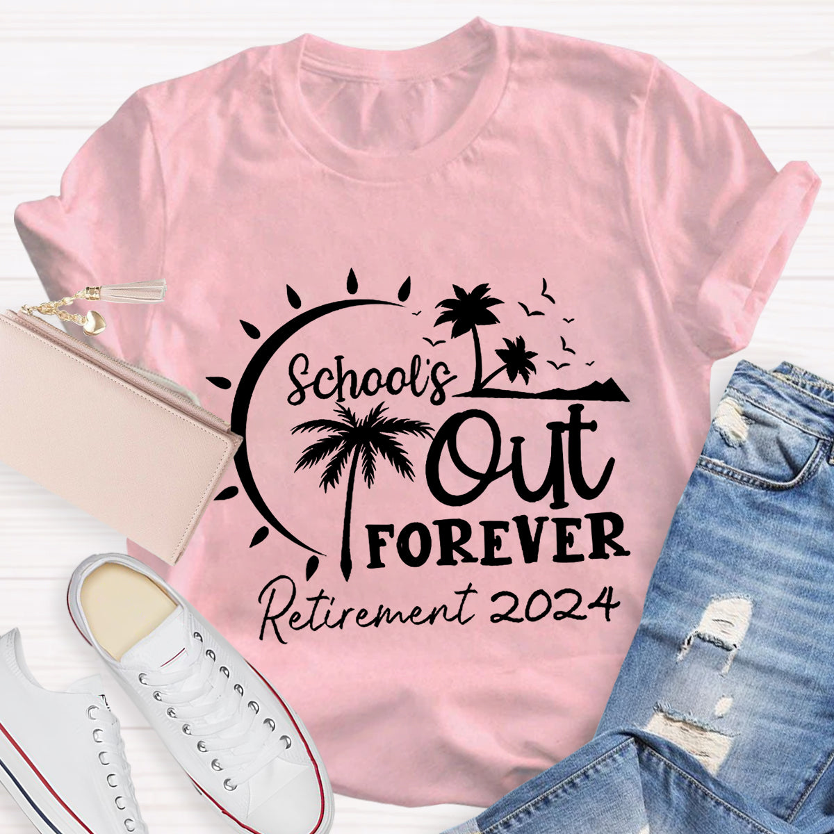 Personalized Retirement Time School's Out Forever T-Shirt