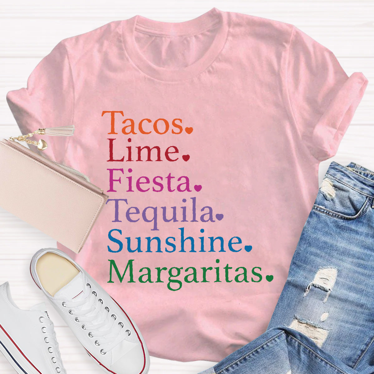 Tacos Lime Fiesta Tequila Margaritas Spanish Teacher T-Shirt