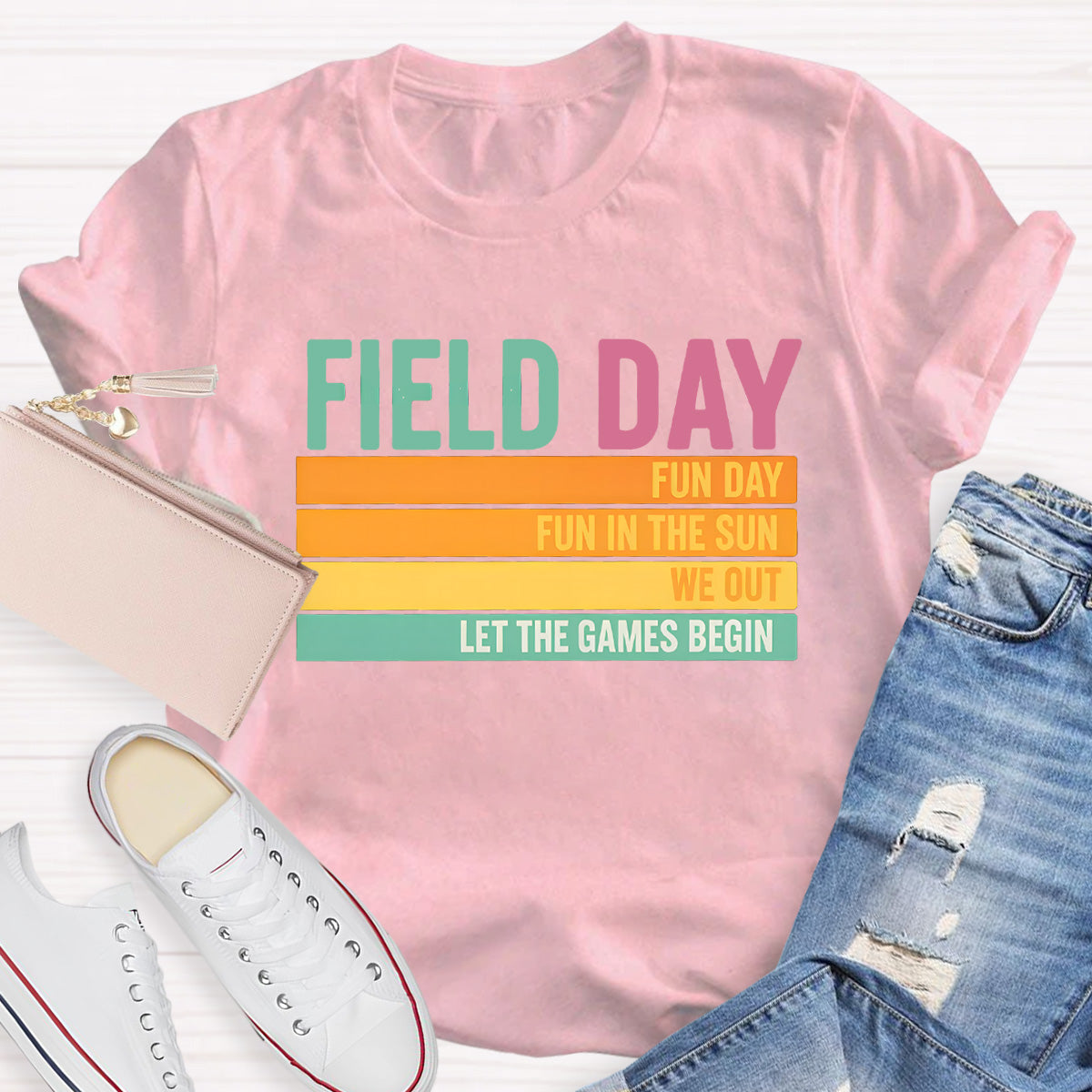 Field Day Let The Game Begin Teacher T-Shirt
