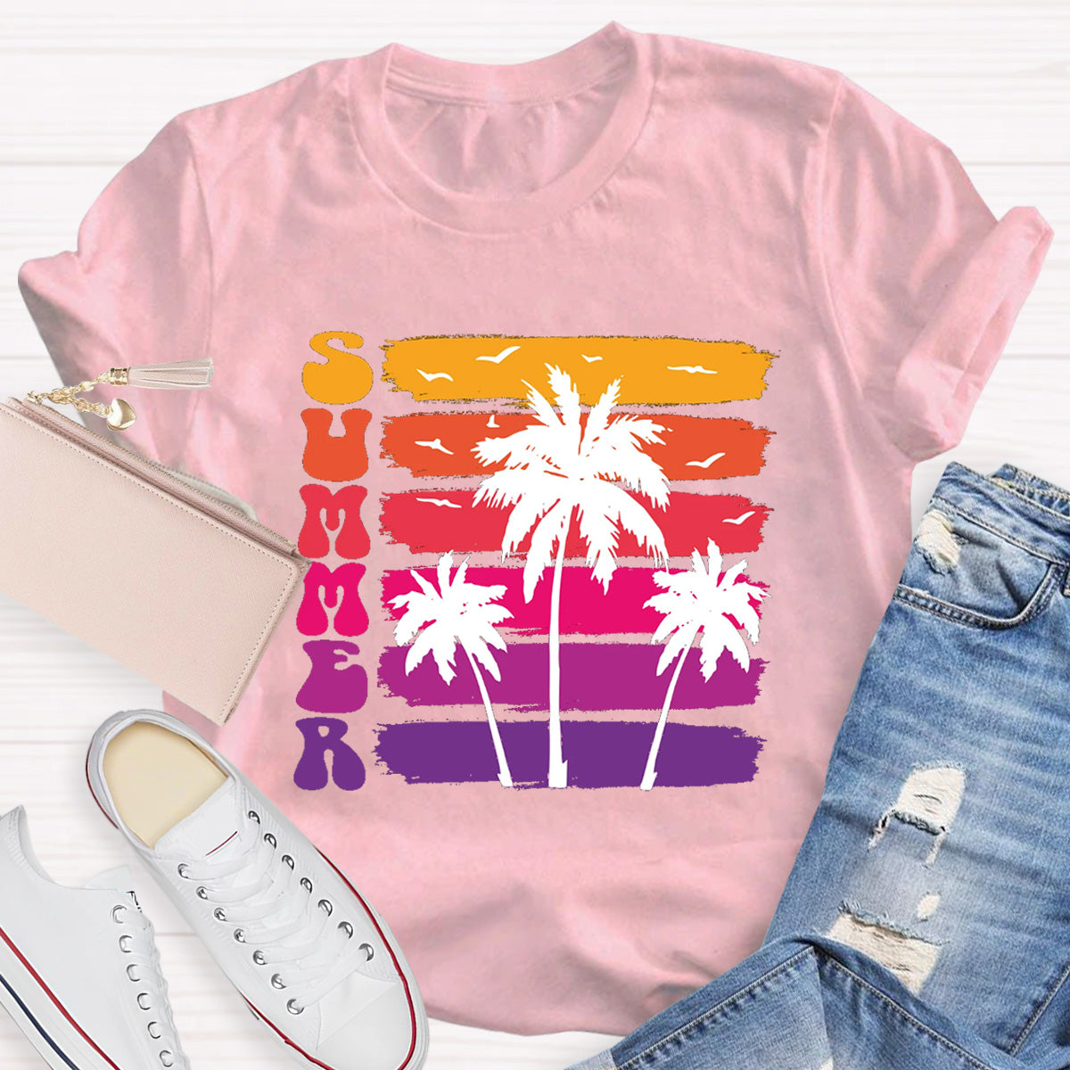 Summer Beach Teacher T-Shirt
