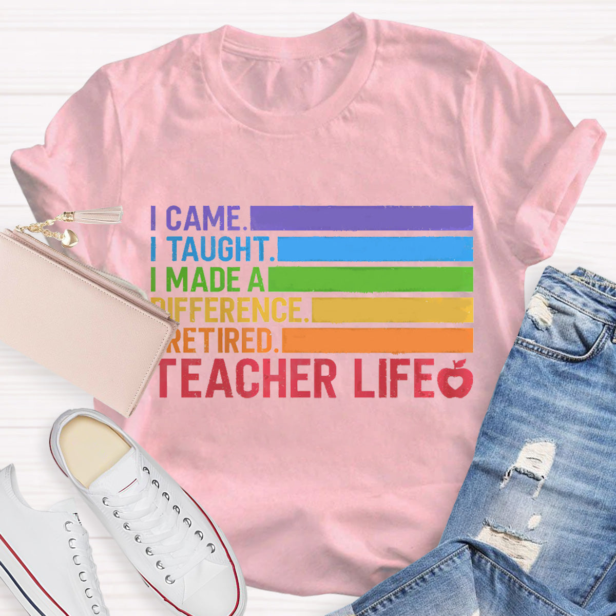 Teacher Life Red Apple Teacher T-Shirt