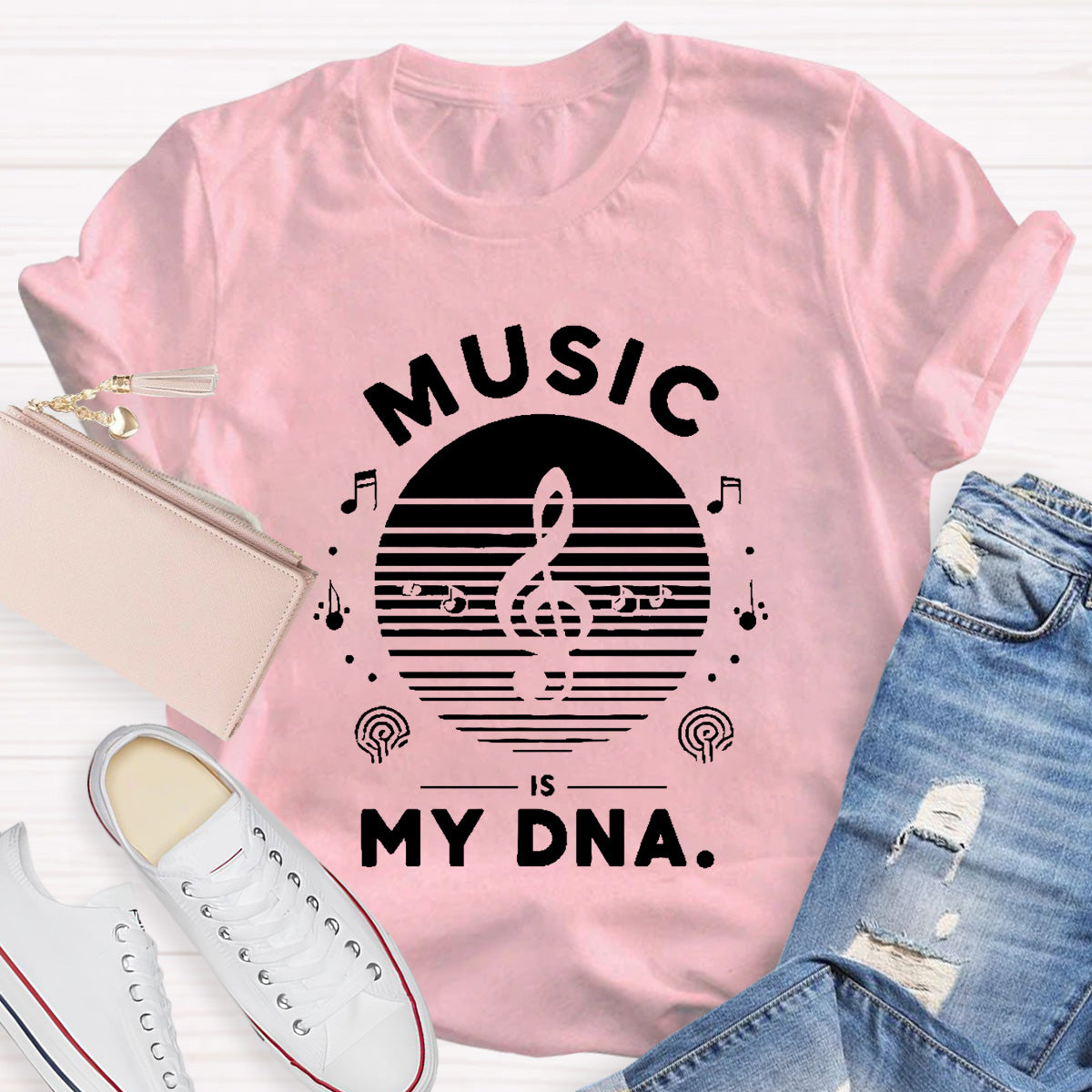 Music Is My Dna Teacher T-Shirt