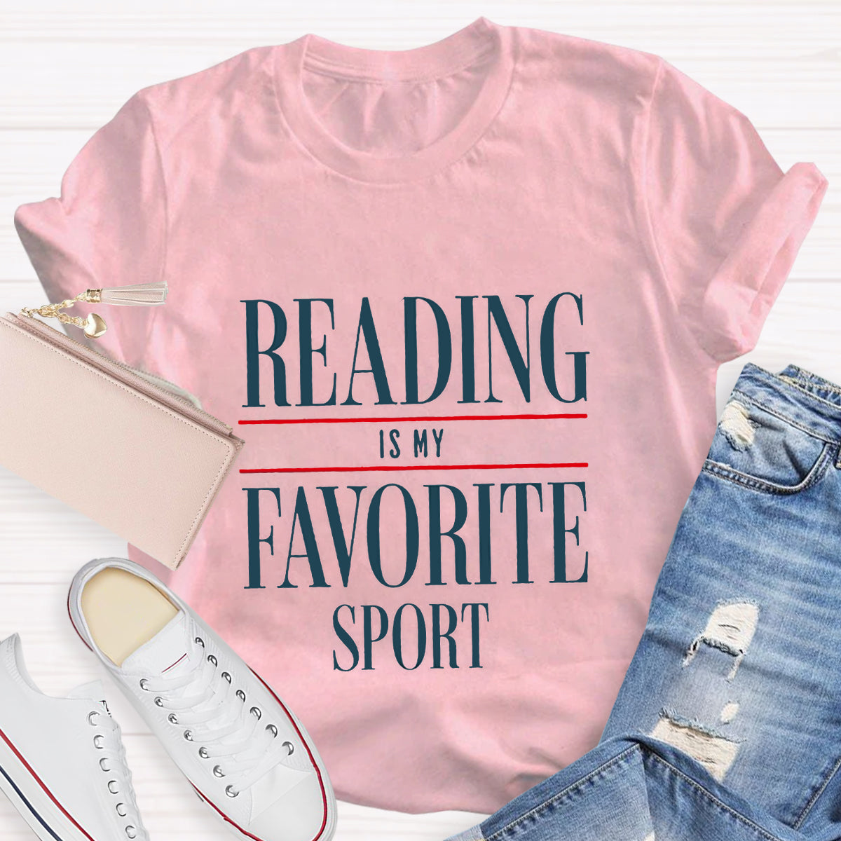 Reading Is My Favorite Sport Teacher T-Shirt