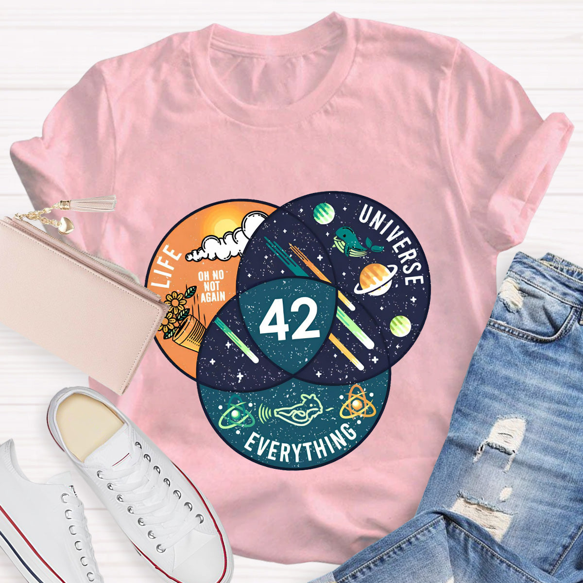 42 Answer To Life Universe And Everything Essential Teacher T-Shirt