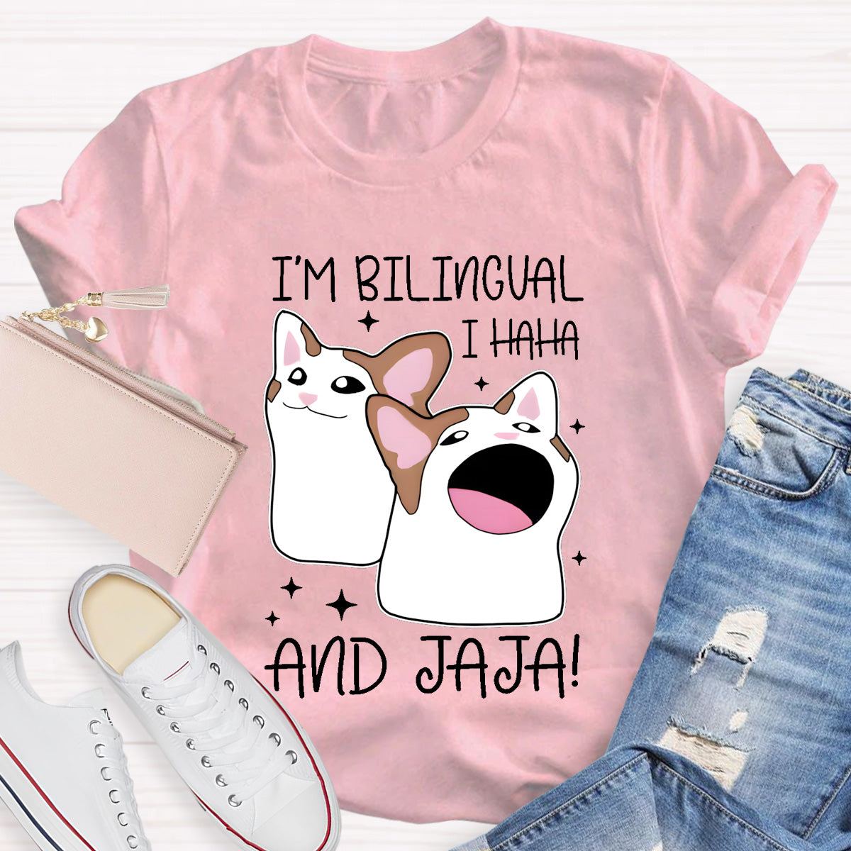 I'm Bilingual I Haha And Jaja Teacher T-Shirt