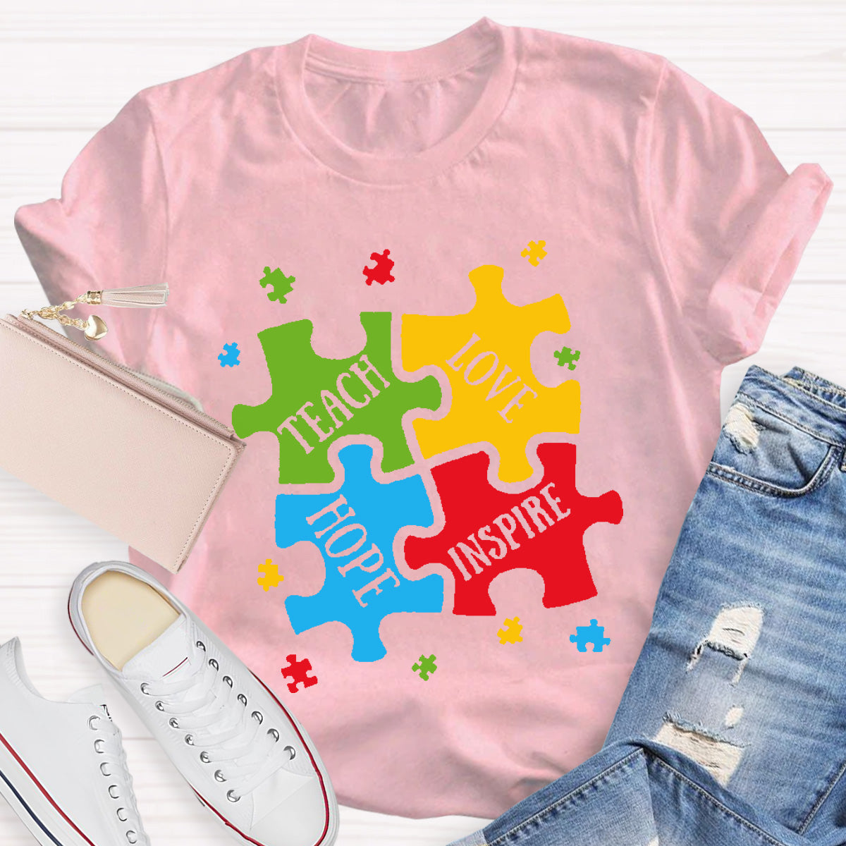 Teach Love Hope Inspire Teacher T-Shirt