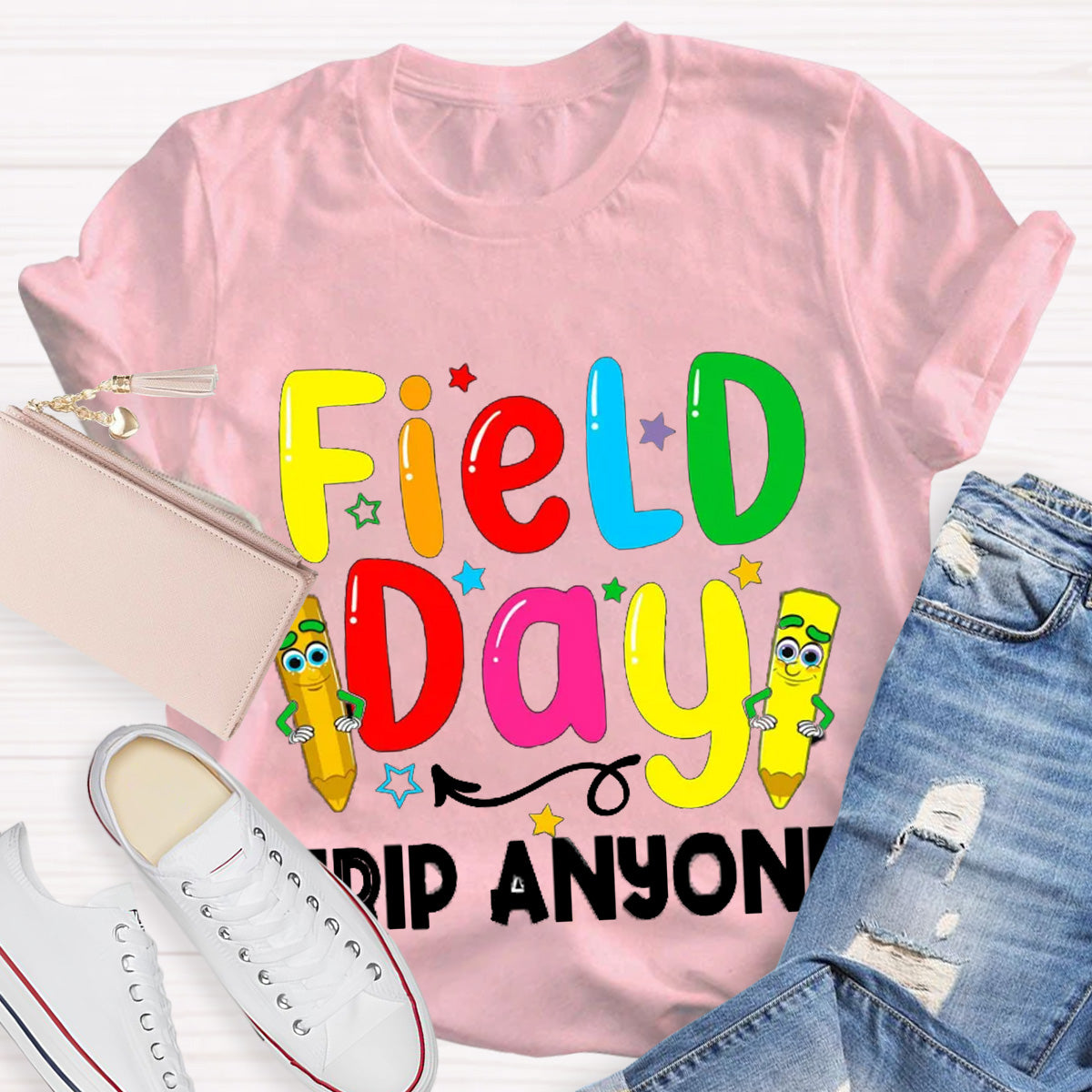 Field Day Pencil Teacher T-Shirt